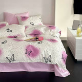 Triogift Vintage Butterflies Y2K Aesthetic Bedding Set