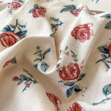 Triogift Vintage Coquette Red Roses Bedding Set