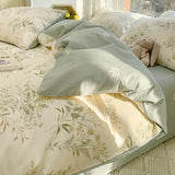 Triogift Vintage Pale Floral Print Bedding Set