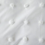 Triogift White Pom Pom Bedding Set