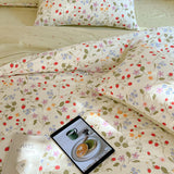 Triogift Wild Strawberries Cotton Bedding Set