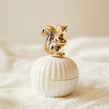 Triogift Elegance Animal Figurine Handle Jewelry Storage Jar