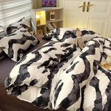 Triogift Zebra Art Print Bedding Set