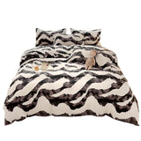 Triogift Zebra Art Print Bedding Set